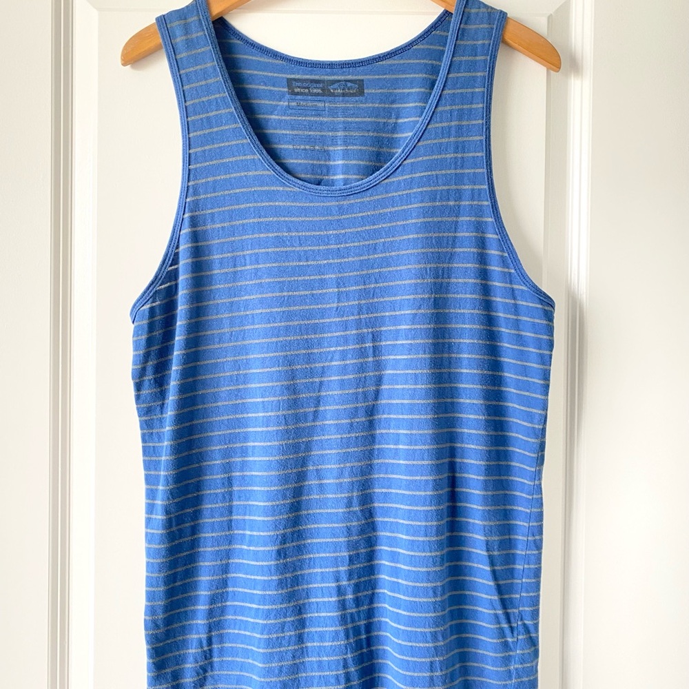 Vans Classic Blue and Gray Striped Tank Top